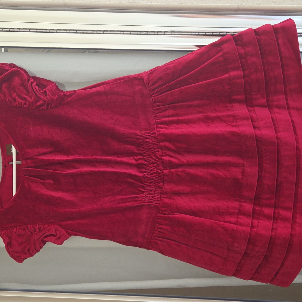 Tea Collection Kids Hot Pink Formal/ Casual Velvet Dress.